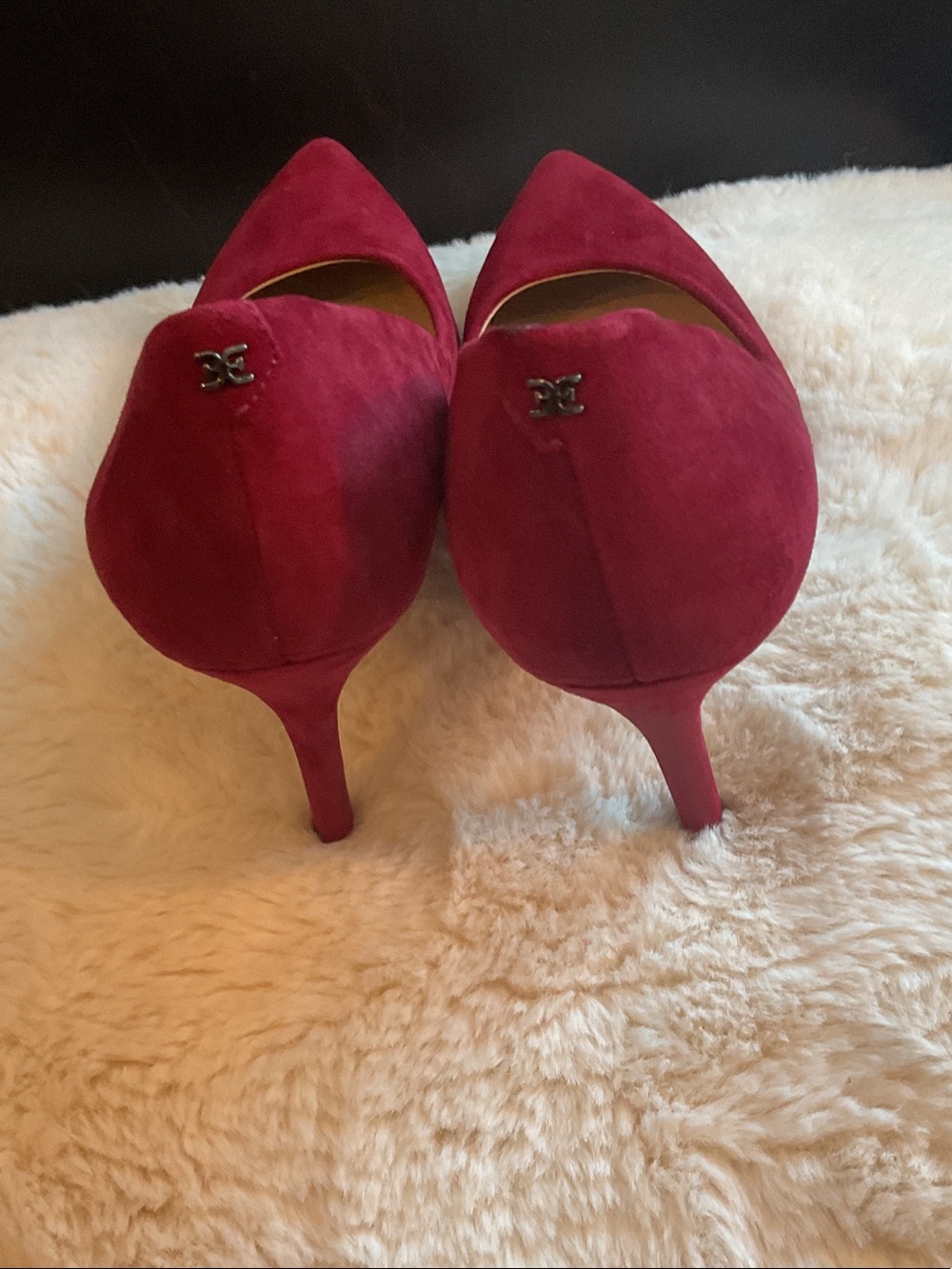 Sam Edelman Hazel Burgundy Suede Pointed Toe Stiletto Pump - Picture 7 of 11